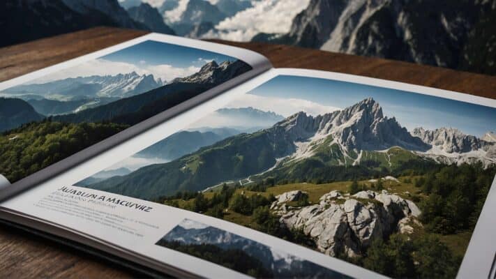 Travel brochures of Slovenian Julian Alps and Triglav National Park